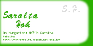 sarolta hoh business card